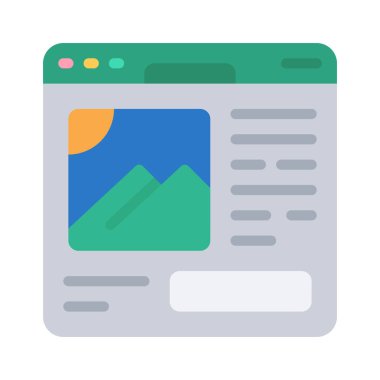 Web sitesi simgesi, vektör illüstrasyonu