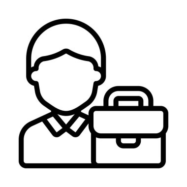 İş Yöneticisi Web simgesi vektör illüstrasyonu