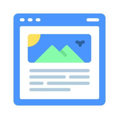 Web Sitesi İçeriği web simgesi vektör illüstrasyonu