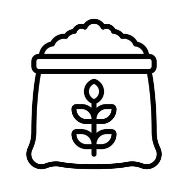 Un Torbası Web simgesi vektör illüstrasyonu