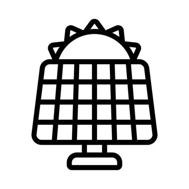 Güneş paneli web simgesi vektör çizimi