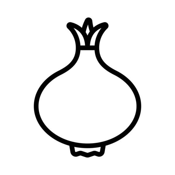 Cipolla Icona Vegetale Vettoriale Illustrazione — Vettoriale Stock