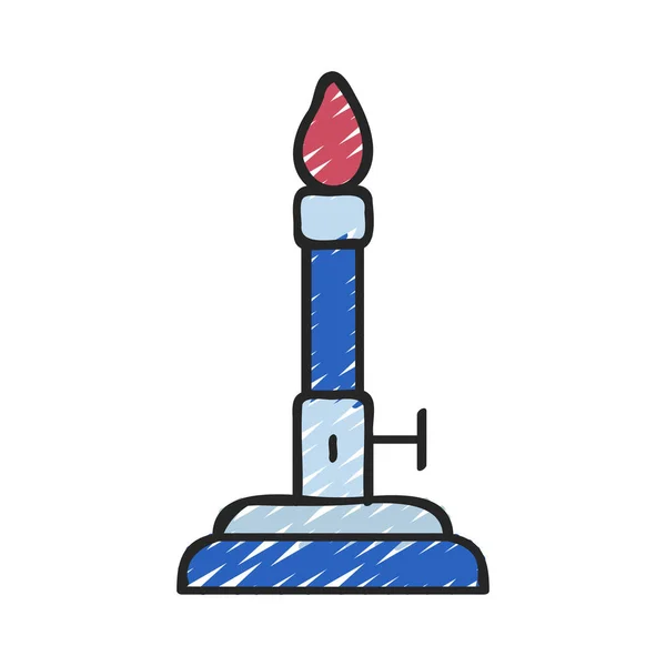 Bunsen Burner Web Icon Vector Illustration — Stock Vector