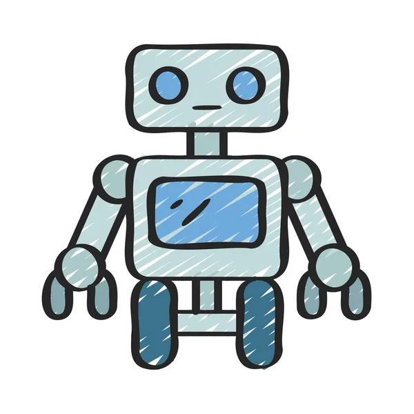 Robot Character Icon Vector Illustration Design — Stock Vector