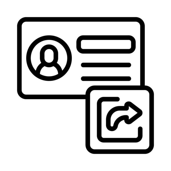 Поделиться векторной иллюстрацией персональной информации                       