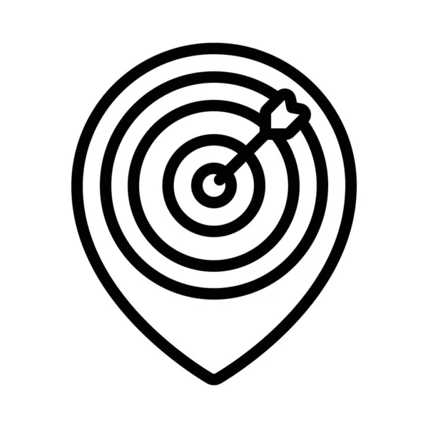 Icono Pin Ubicación Simple Ilustración Vectorial — Vector de stock