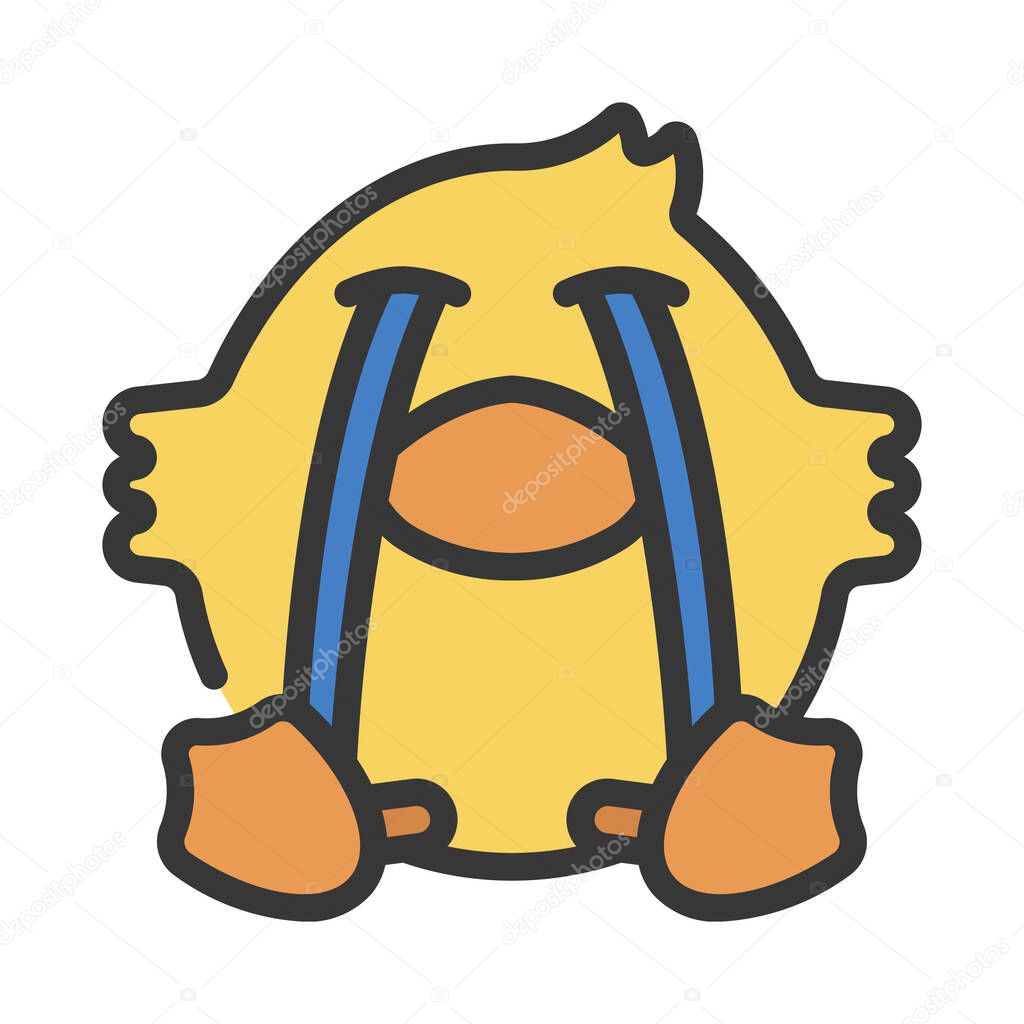 Crying Icon Simple Vector Illustration