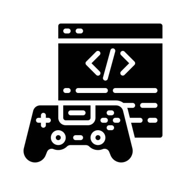 Kodlama Oyunları web simgesi vektör çizimi