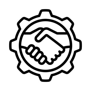 İlişki Yönetimi Web simgesi vektör illüstrasyonu