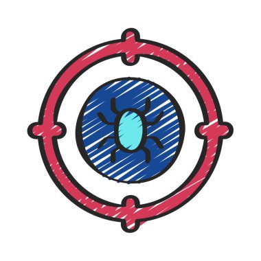 Hata Hedefleme Web simgesi vektör çizimi