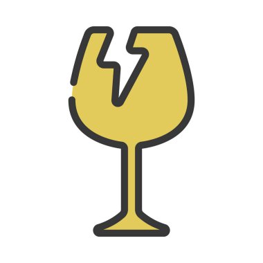 Kırık Cam Ağ ikonu vektör çizimi