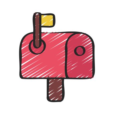 Kapatılmış Posta Kutusu Web simgesi vektör illüstrasyonu