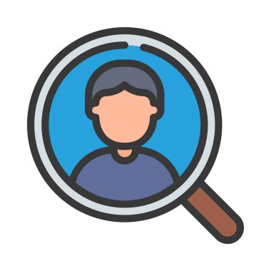 İşe alım web simgesi vektör illüstrasyonuName