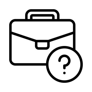 İş Sorusu web simgesi vektör illüstrasyonu