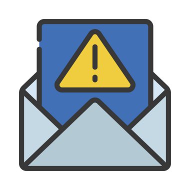 E- posta Uyarı Web simgesi vektör çizimi