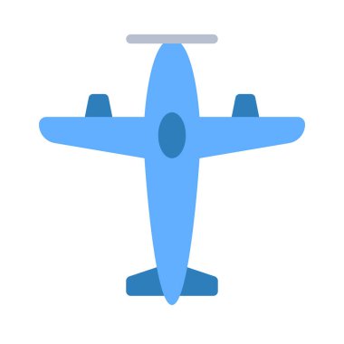 Küçük Uçak simgesi, vektör illüstrasyonu