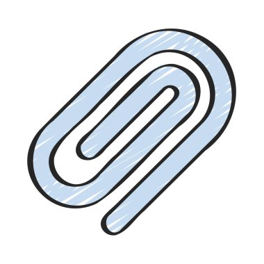  Beyaz arka planda izole kağıt klip vektör simgesi 