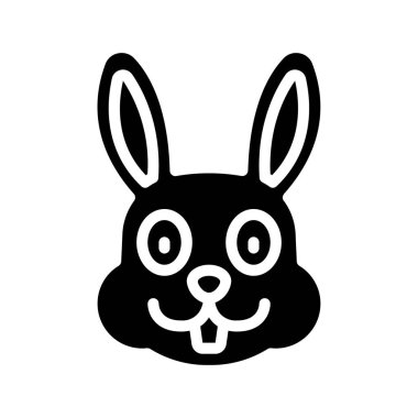 Rabbit web icon vector illustration