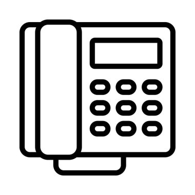 Sabit hat Telefon simgesi basit illüstrasyon