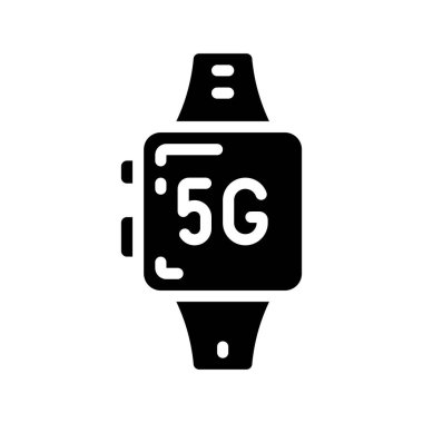5G Akıllı Saat simgesi illüstrasyonu 