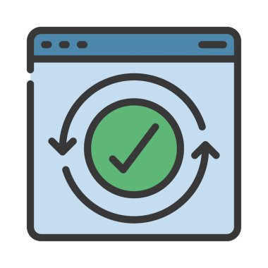 Web sitesi simgesi, vektör illüstrasyonu basit tasarım