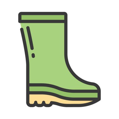 Wellington Boot Web simgesi vektör illüstrasyonu