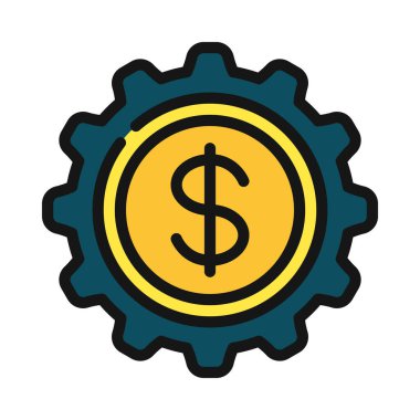 Para Yönetimi web simgesi vektör illüstrasyonu