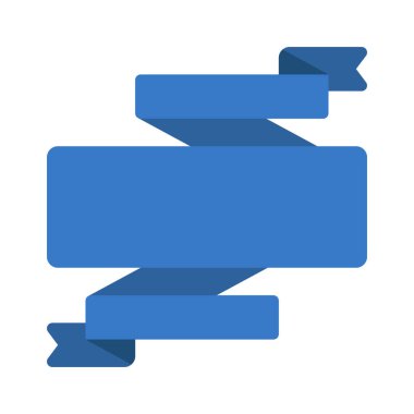 Katlanmış Kurdele Web simgesi vektör illüstrasyonu