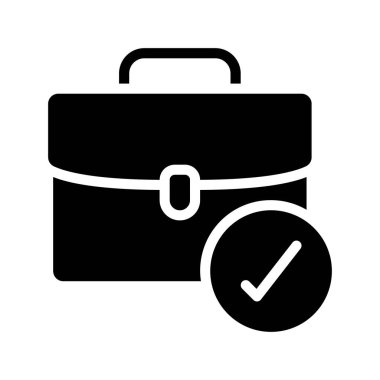 Onaylanmış İş Web simgesi vektör illüstrasyonu