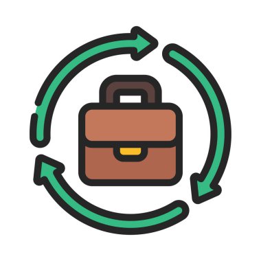 İş Süreci web simgesi vektör illüstrasyonu