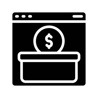 Web sitesi simgesi, vektör illüstrasyonu basit tasarım