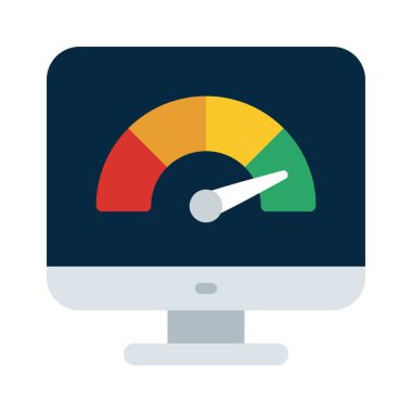 Bilgisayar Performans simgesi, vektör illüstrasyonu 