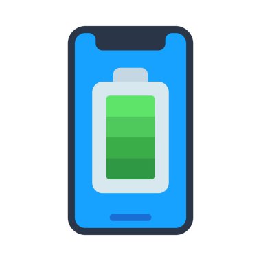 Tam Batarya ağ ikonu vektör illüstrasyonu