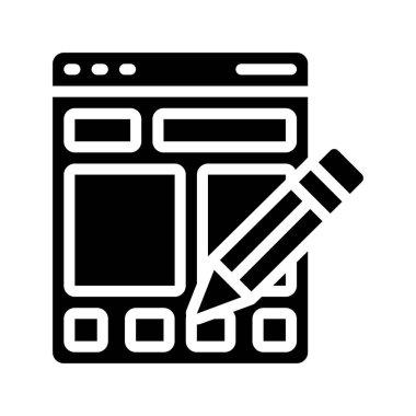 Design Layout web simgesi vektör çizimi