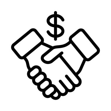 Mali Anlaşma web simgesi vektör illüstrasyonu