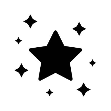 Beyaz arkaplanda yıldızlar, vektör illüstrasyonu                                          