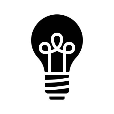 Ampul ince simge, vektör illüstrasyonu