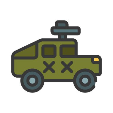 Ordu Hummer ağ ikonu vektör illüstrasyonu