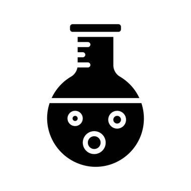 Yuvarlak Beaker ağ ikonu vektör çizimi