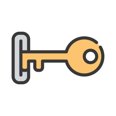 Anahtar Web simgesi vektör illüstrasyonunun kilidini aç