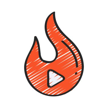 Video Web simgesi vektör illüstrasyonuName