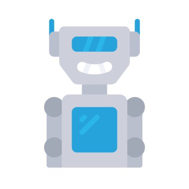 Robot karakter ikonu vektör çizimi tasarımı