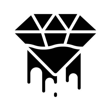 kanlı elmas ağ ikonu vektör illüstrasyonu