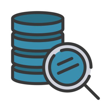 veritabanı web simgesi vektör çizimi