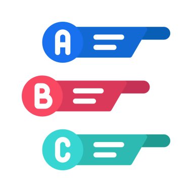 ABC Kart web simgesi vektör illüstrasyonu