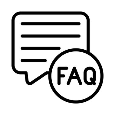 SSS İleti Bubble ikon vektör çizimi 