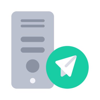 Gönderen web simgesi vektör illüstrasyonu