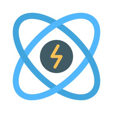 Bilim Atomları Sembol düz ikon vektör çizimi