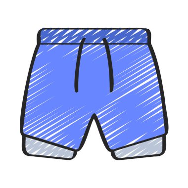 Antrenman Kısa web simgesi vektör illüstrasyonu