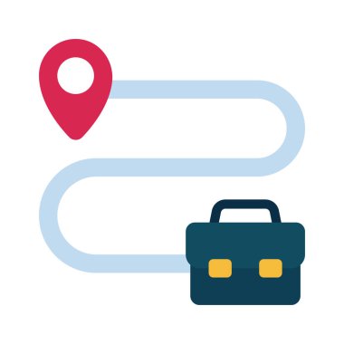 Business Route web simgesi vektör çizimi